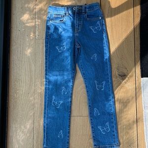 kids butterfly jeans